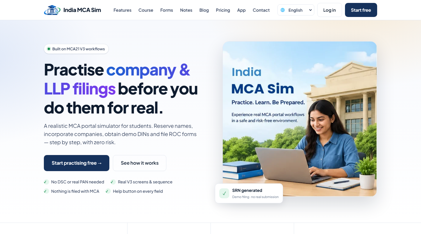 India MCA Sim preview