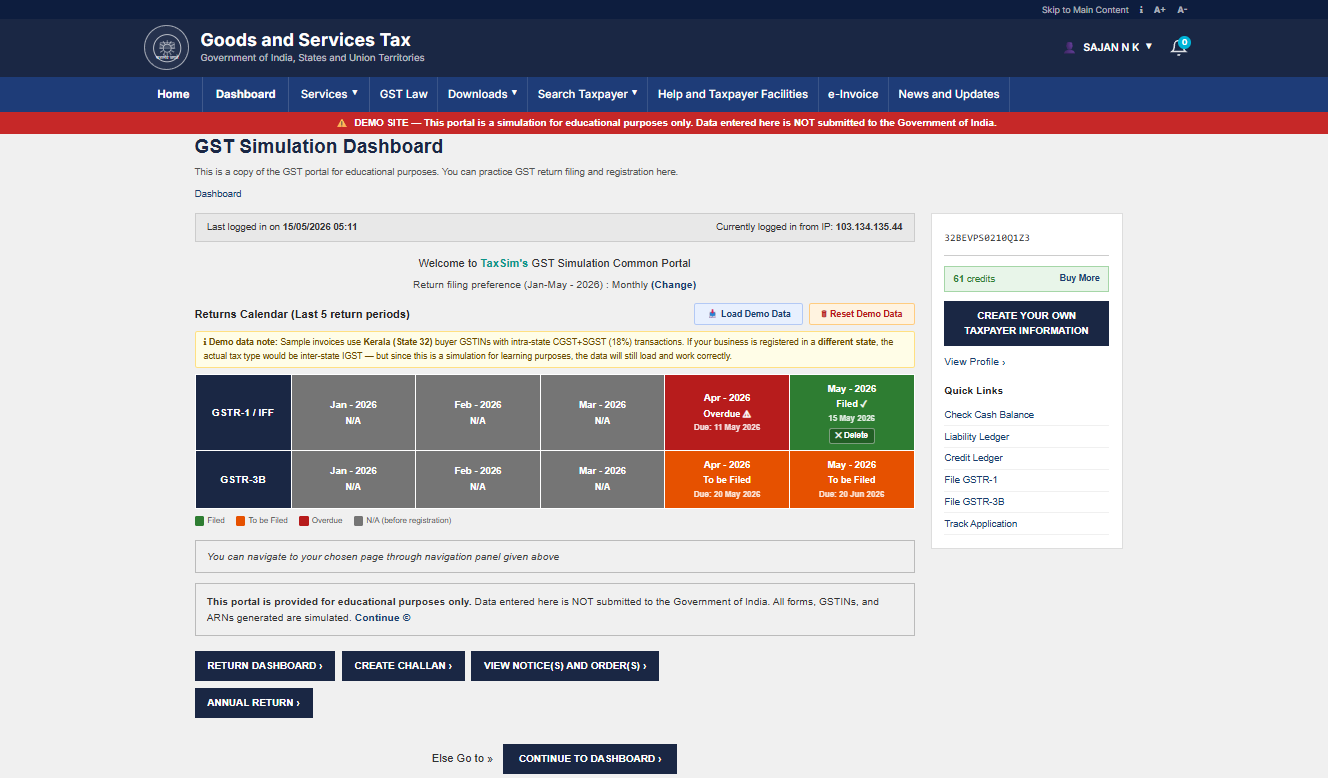Simulation Dashboard