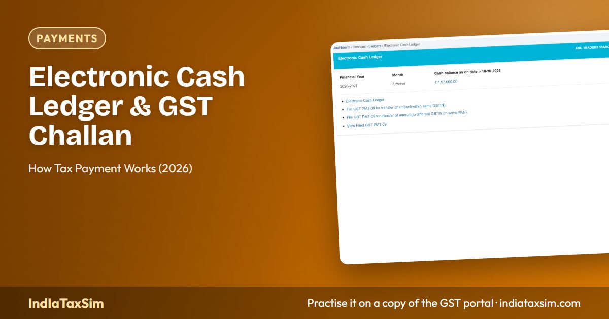Electronic Cash Ledger & GST Challan: How Tax Payment Works (2026)