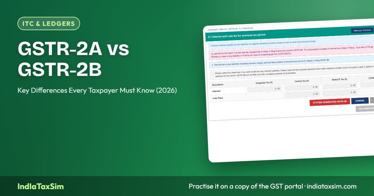 GSTR-2A vs GSTR-2B: Key Differences Every Taxpayer Must Know (2026)