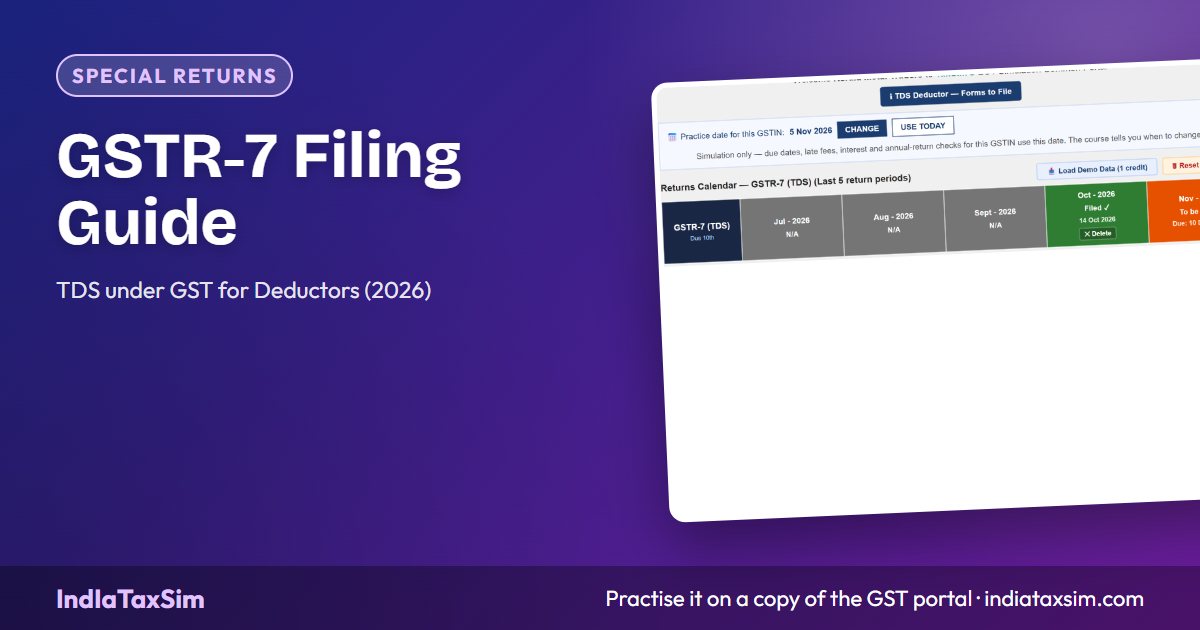GSTR-7 Filing Guide: TDS under GST for Deductors (2026)
