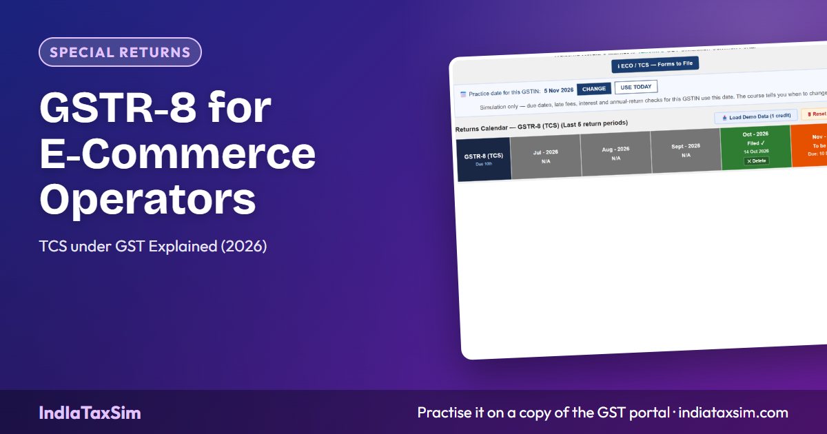 GSTR-8 for E-Commerce Operators: TCS under GST Explained (2026)