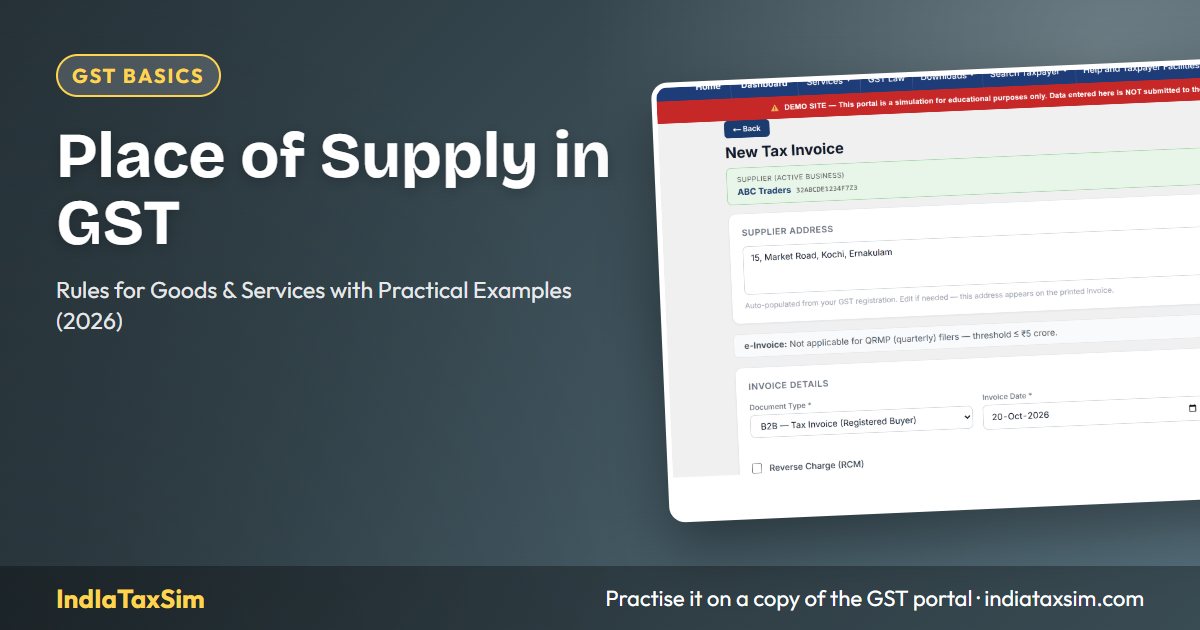 Place of Supply in GST: Rules for Goods & Services with Practical Examples (2026)