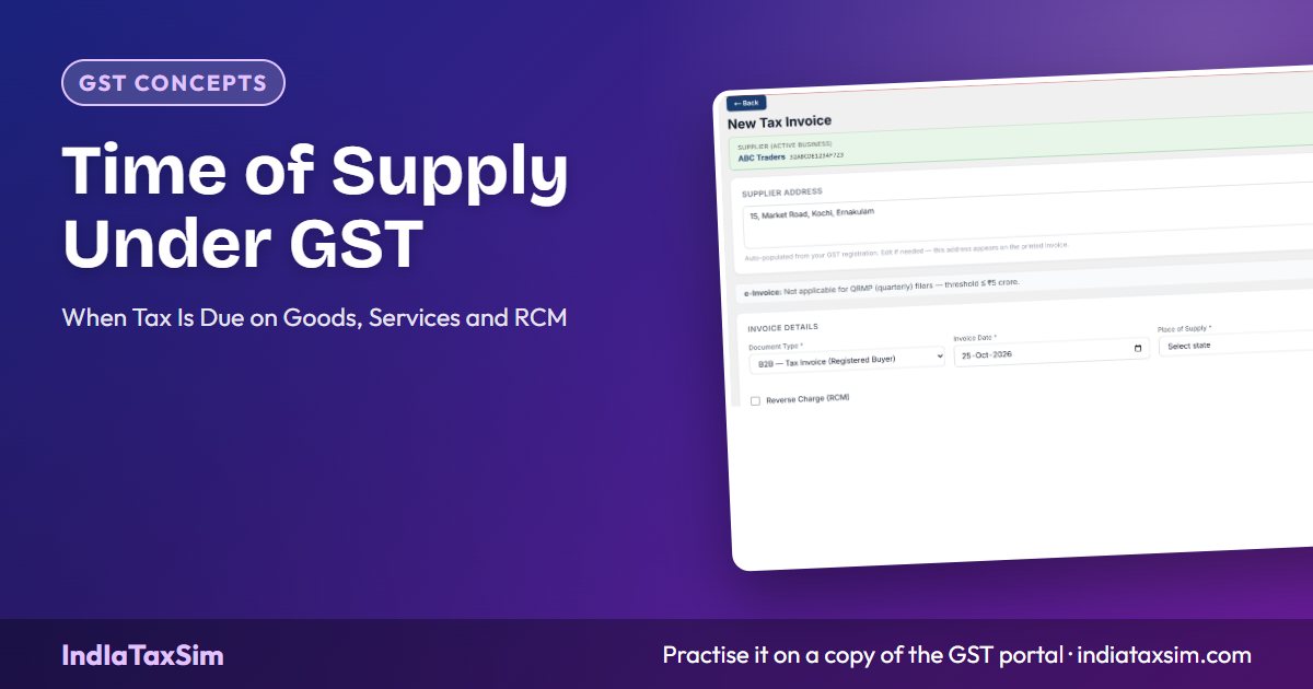 Time of Supply Under GST: When Tax Is Due on Goods, Services and RCM